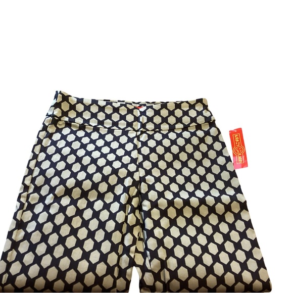 🐴 NWT Krazy Larry Black/Gray Geometric Patterned Pants - Picture 2 of 4
